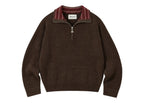 Nude Project The Consultant Quarter-Zip Knit Brown