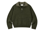Nude Project The Consultant Quarter-Zip Knit Green