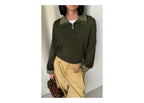 Nude Project The Consultant Quarter-Zip Knit Green