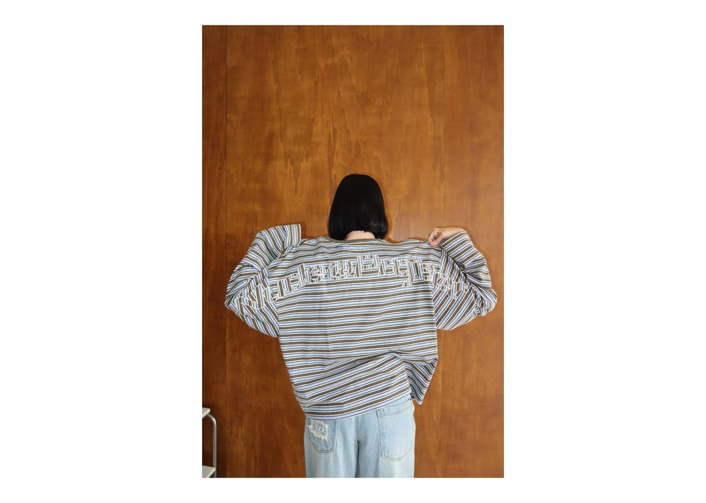 Nude Project The Networking Long-Sleeve Tee Light Blue