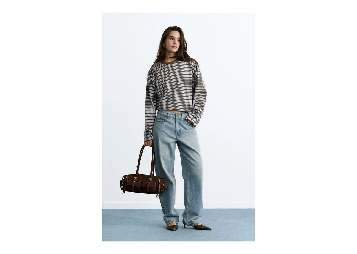 Nude Project The Networking Long-Sleeve Tee Light Blue