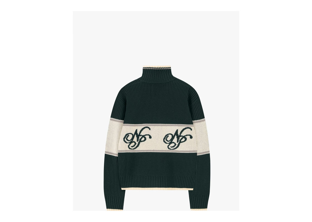 Nude Project Voyage Knit Zip-Up Cardigan Green
