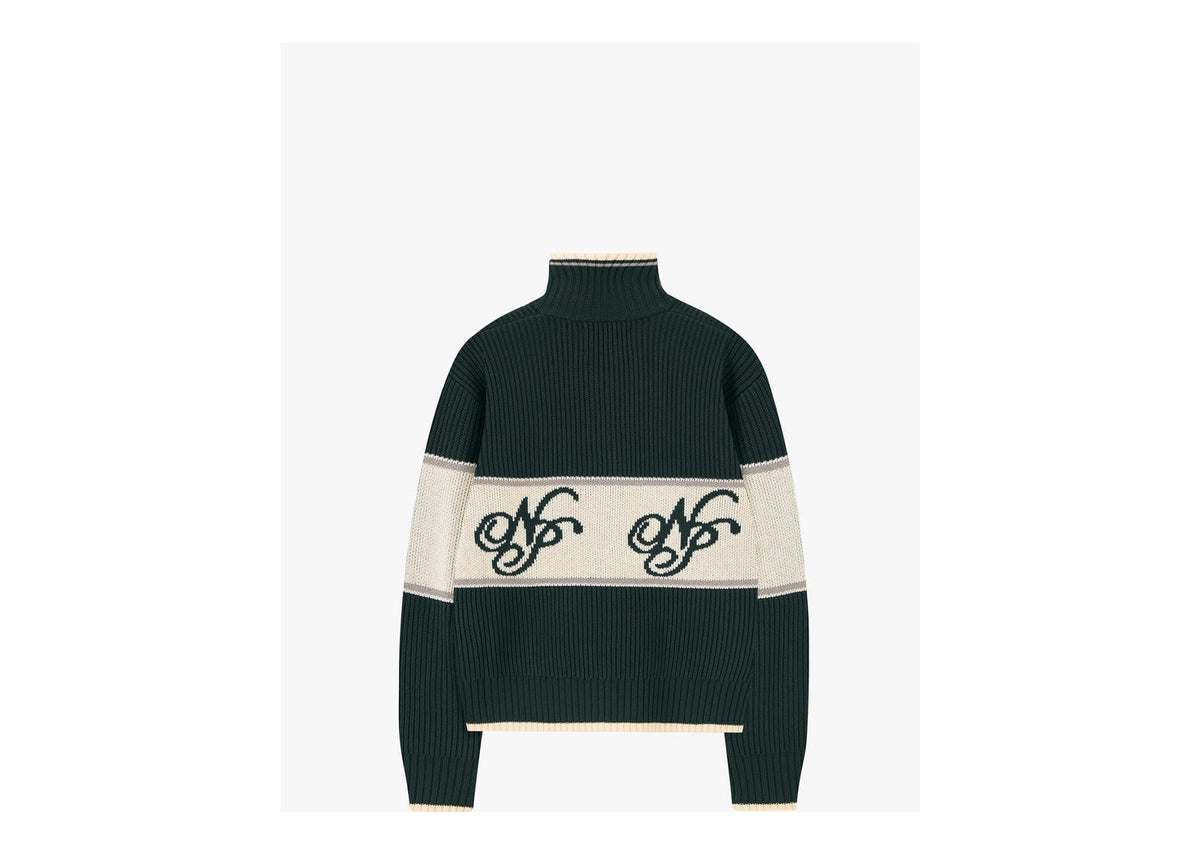 Nude Project Voyage Knit Zip-Up Cardigan Green