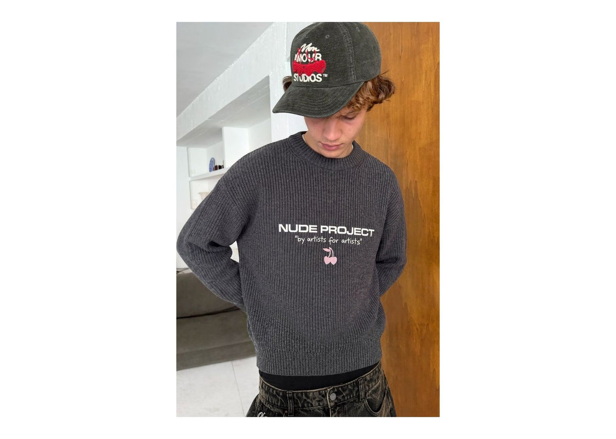 Nude Project Wavy Knit Sweater Ash