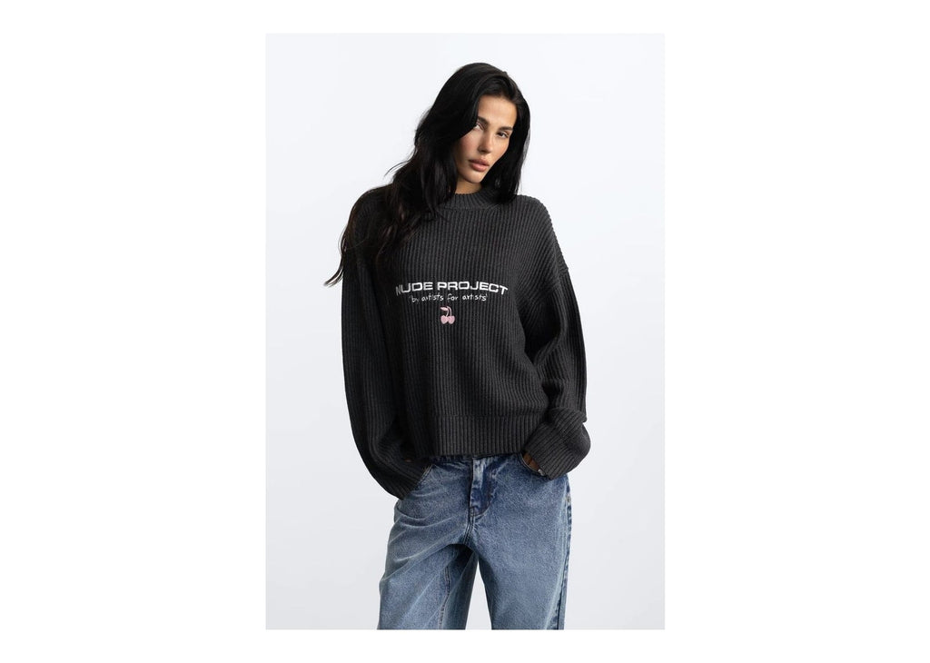 Nude Project Wavy Knit Sweater Ash