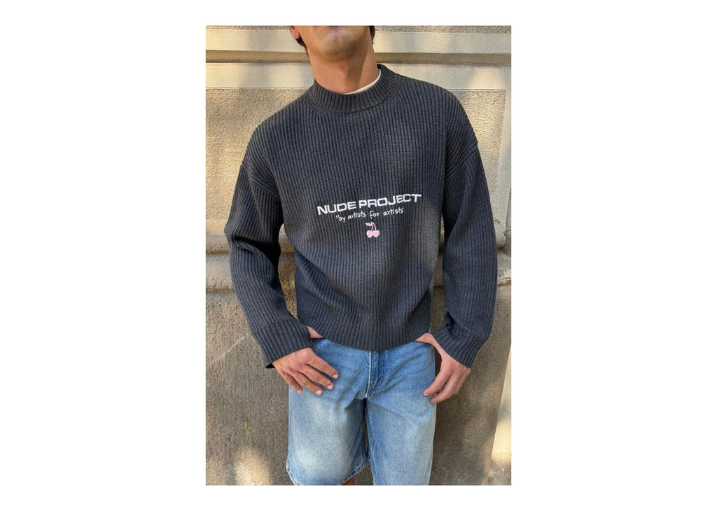 Nude Project Wavy Knit Sweater Ash