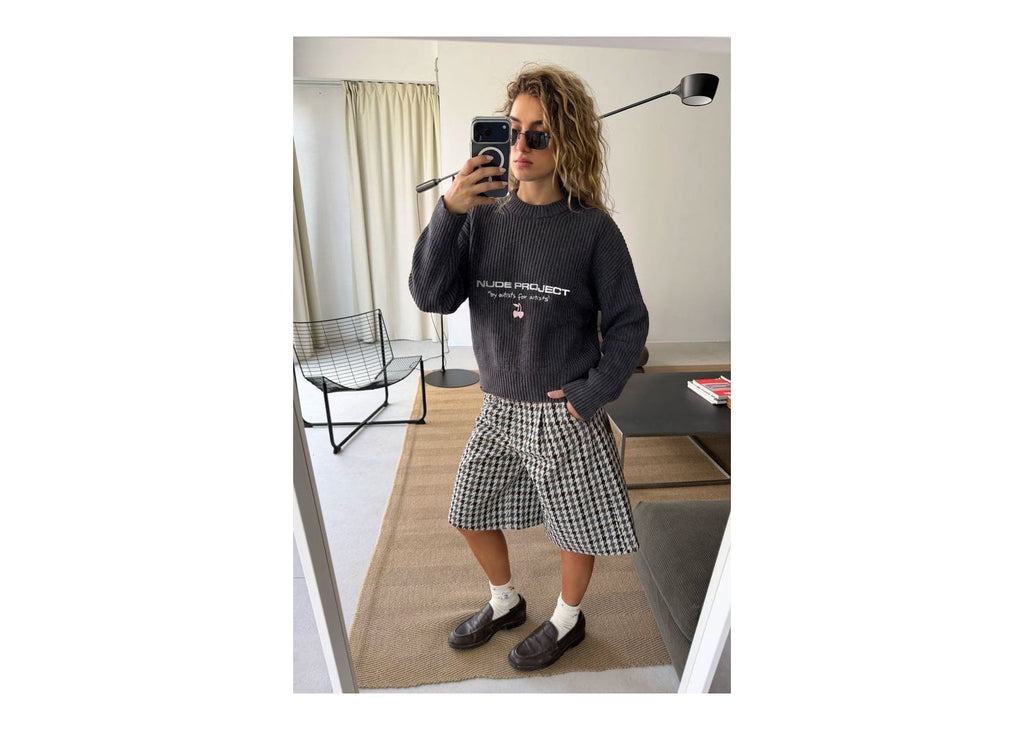 Nude Project Wavy Knit Sweater Ash