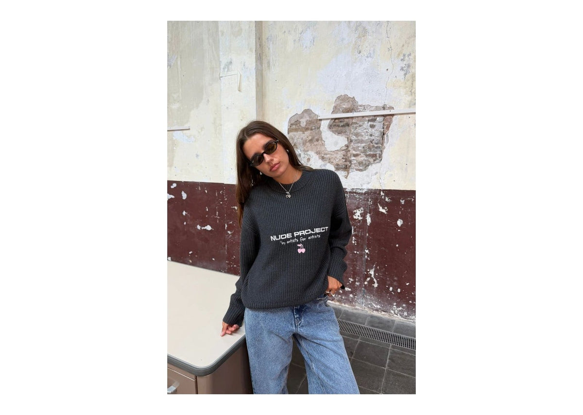 Nude Project Wavy Knit Sweater Ash