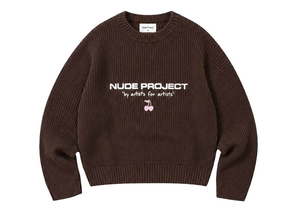 Nude Project Wavy Knit Sweater Brown