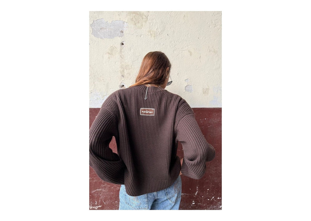 Nude Project Wavy Knit Sweater Brown