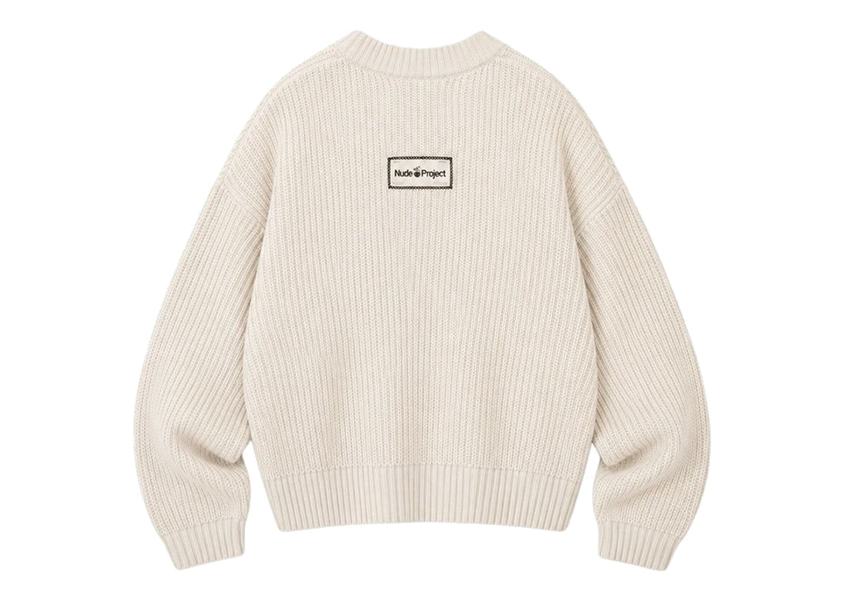 Nude Project Wavy Knit Sweater Ivory