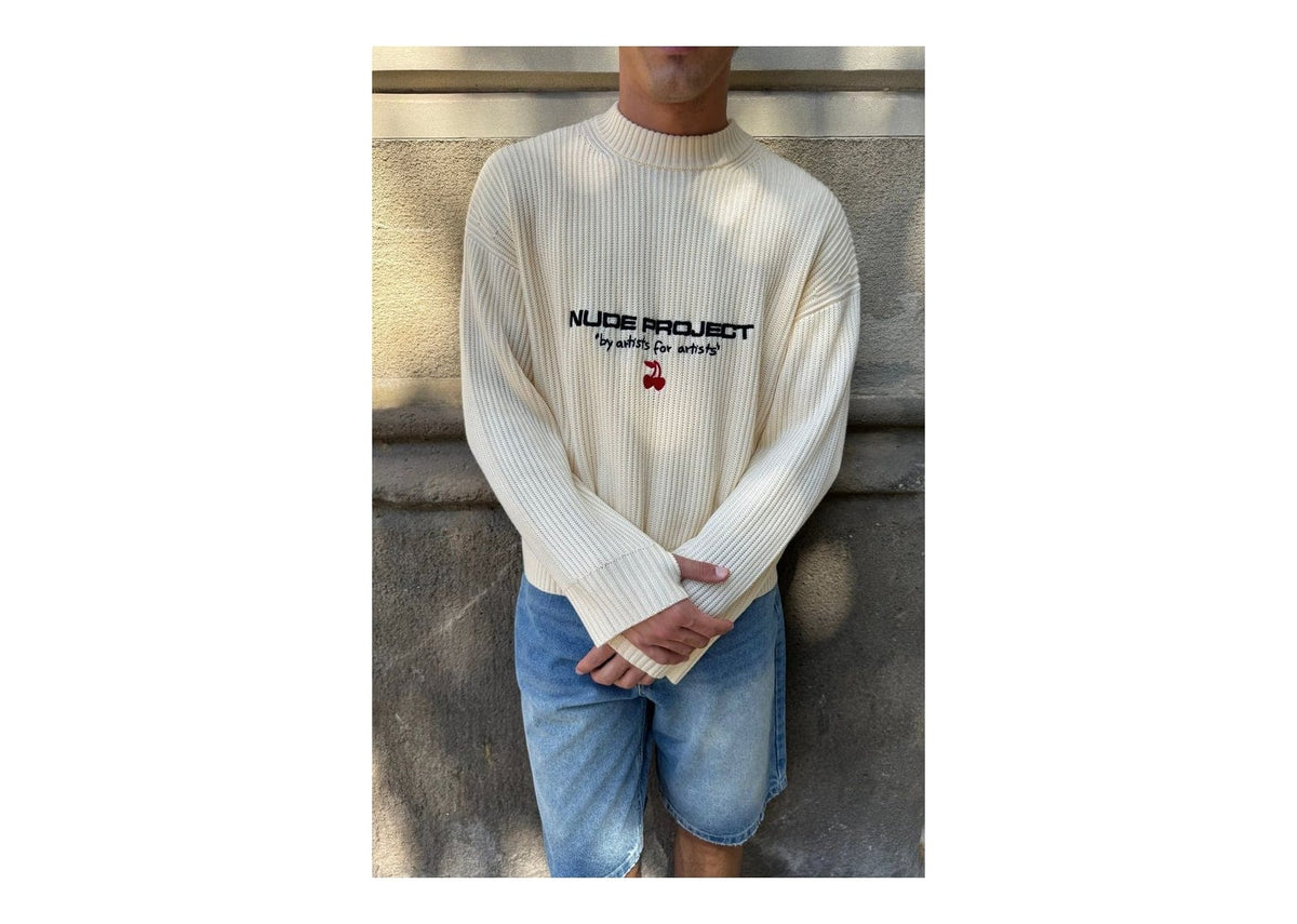 Nude Project Wavy Knit Sweater Ivory