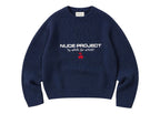 Nude Project Wavy Knit Sweater Navy