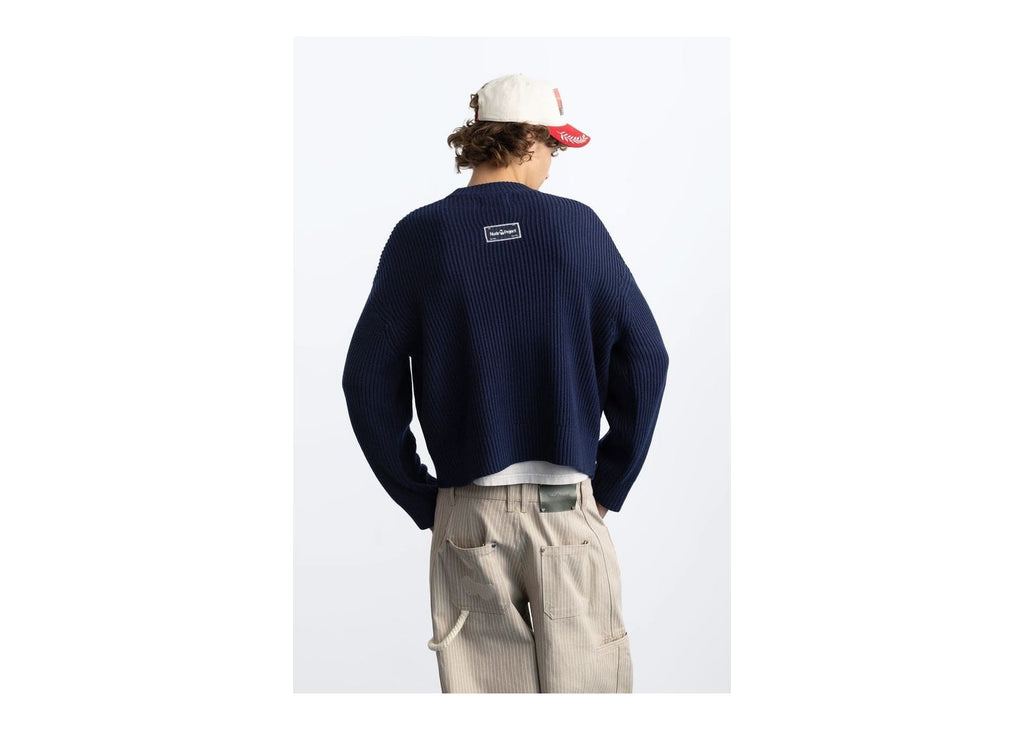 Nude Project Wavy Knit Sweater Navy