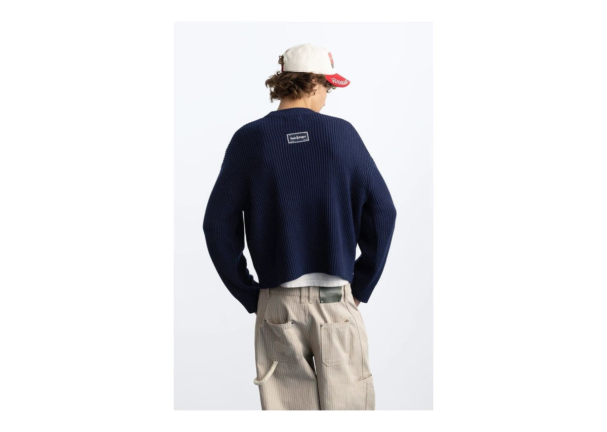 Nude Project Wavy Knit Sweater Navy