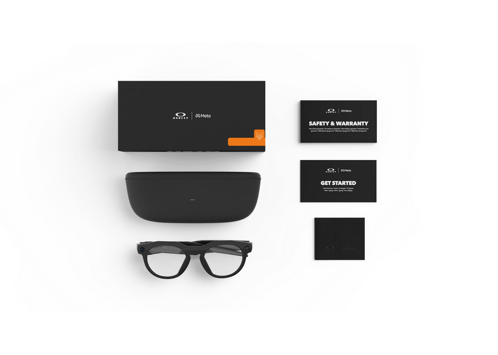 Oakley Meta HSTN AI Smart Glasses Clear Lens Black
