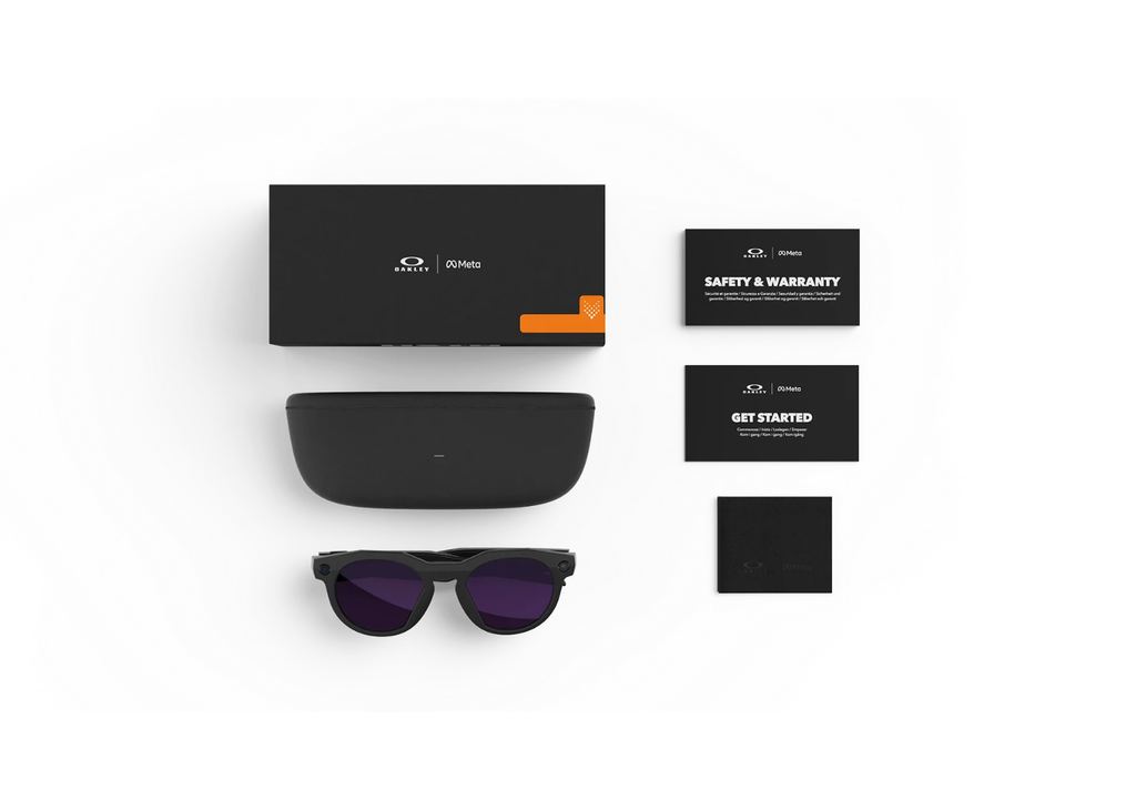 Oakley Meta HSTN AI Smart Glasses Clear to Amethyst Transitions Lens Black