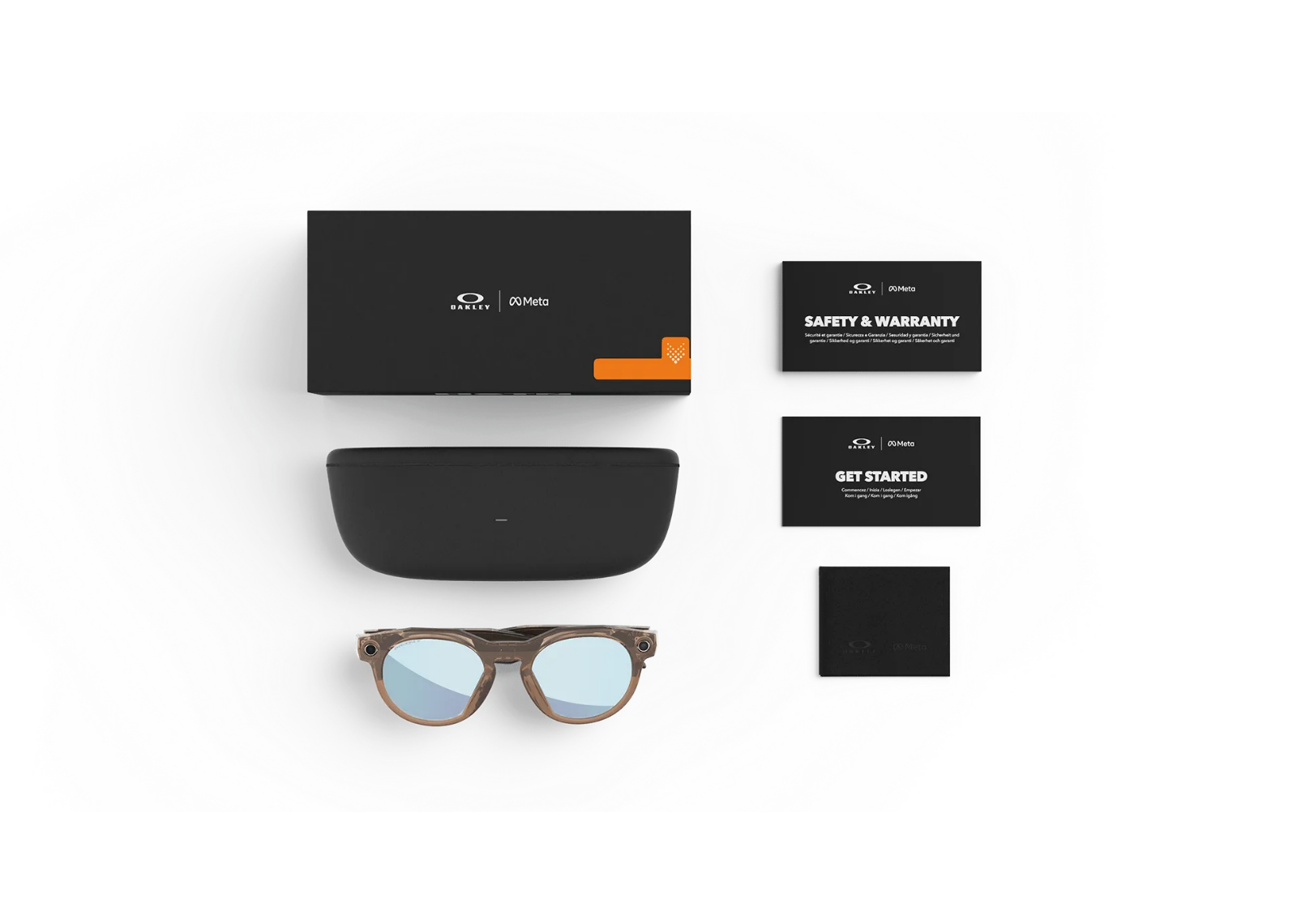 Oakley Meta HSTN AI Smart Glasses Prizm Deep Water Polarized Lens Light Brown