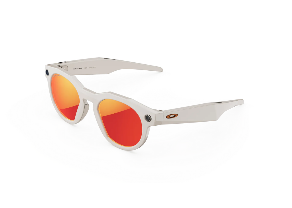 Oakley Meta HSTN AI Smart Glasses Prizm Ruby Lens Warm Grey