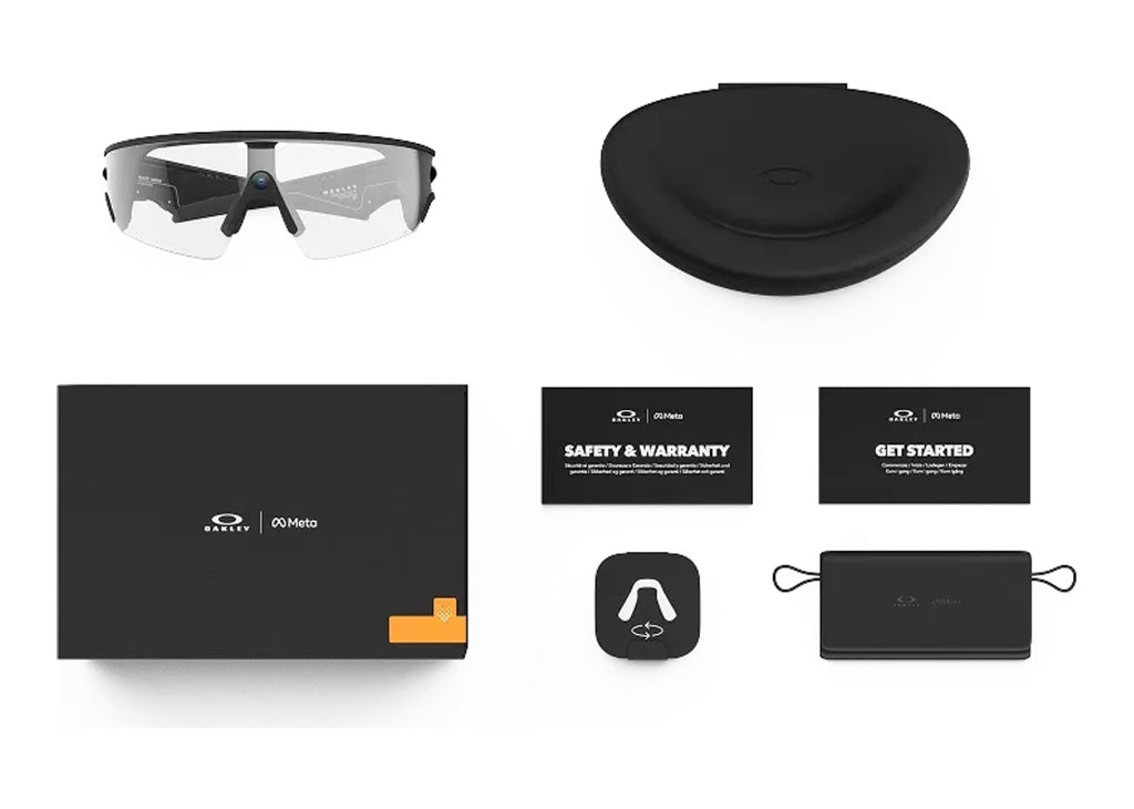 Oakley Meta Vanguard AI Smart Glasses Clear Lens Black