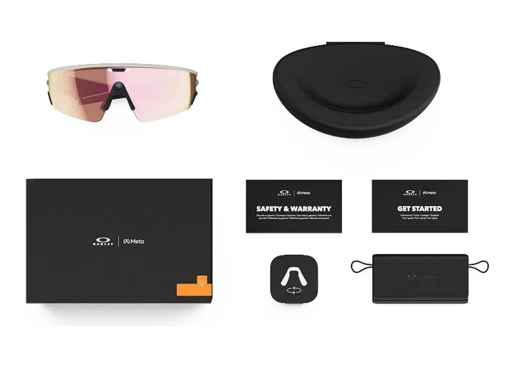 Oakley Meta Vanguard AI Smart Glasses Prizm Rose Gold Lens White