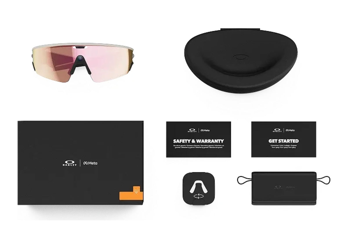Oakley Meta Vanguard AI Smart Glasses Prizm Rose Gold Lens White