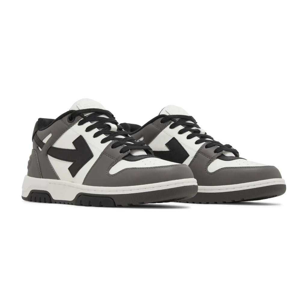 OFF-WHITE Out Of Office OOO Low Tops Dark Gray Black