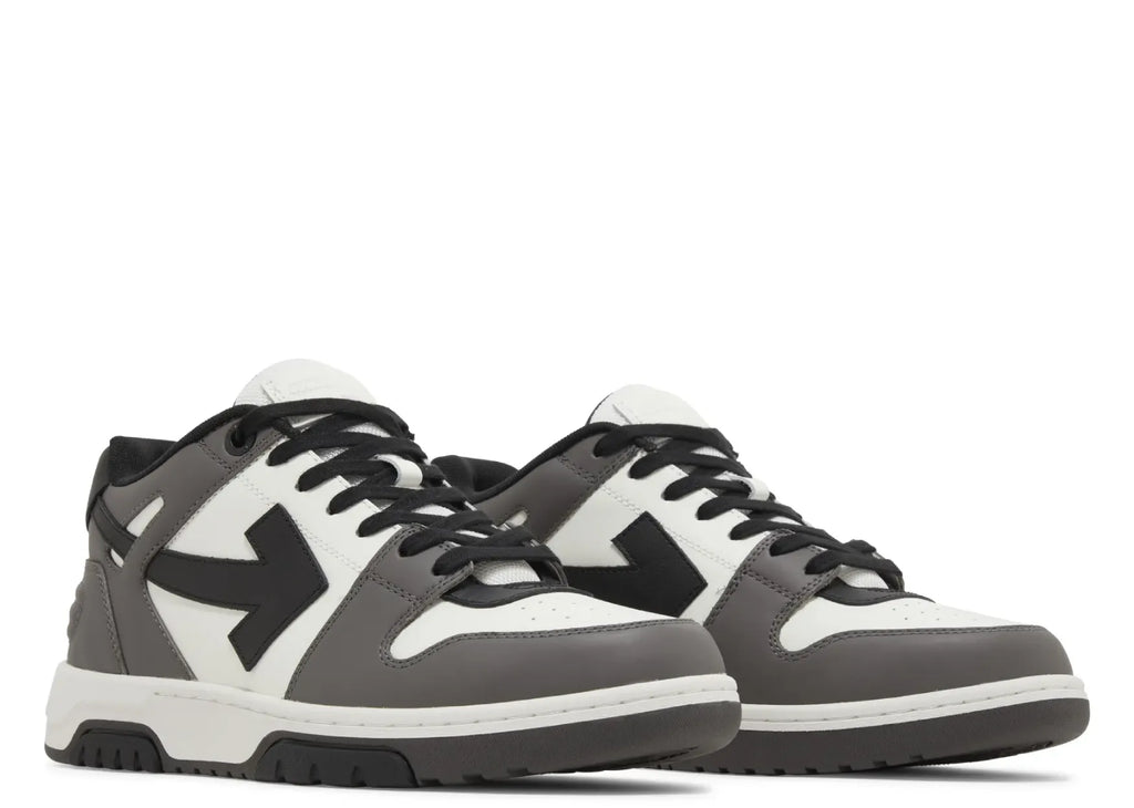 OFF-WHITE Out Of Office OOO Low Tops Dark Gray Black