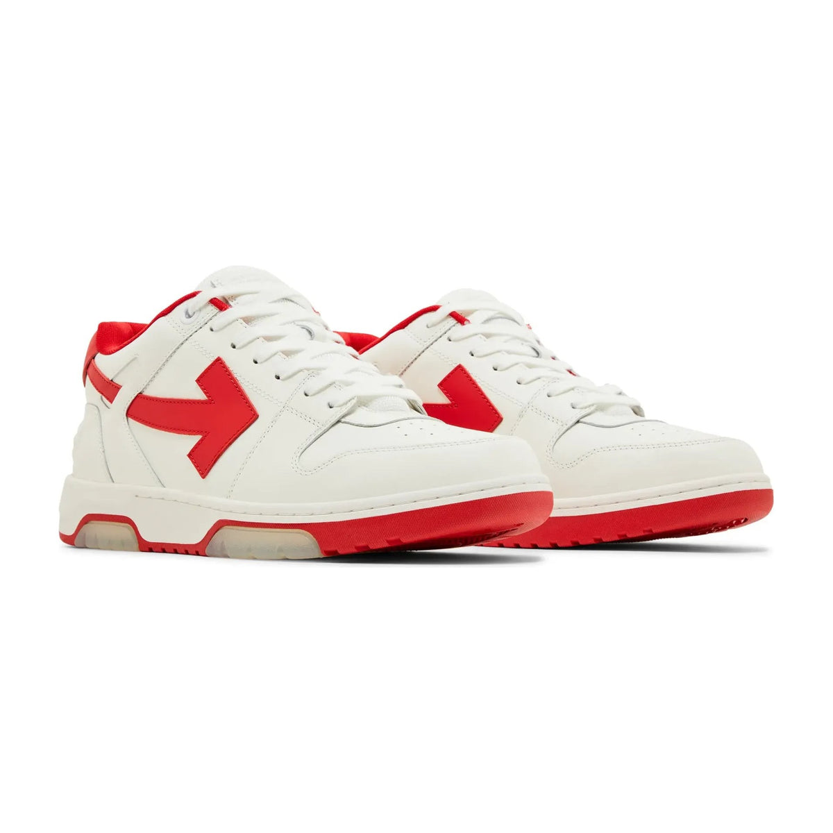 OFF-WHITE Out Of Office "OOO" Low Tops White Red (2024)