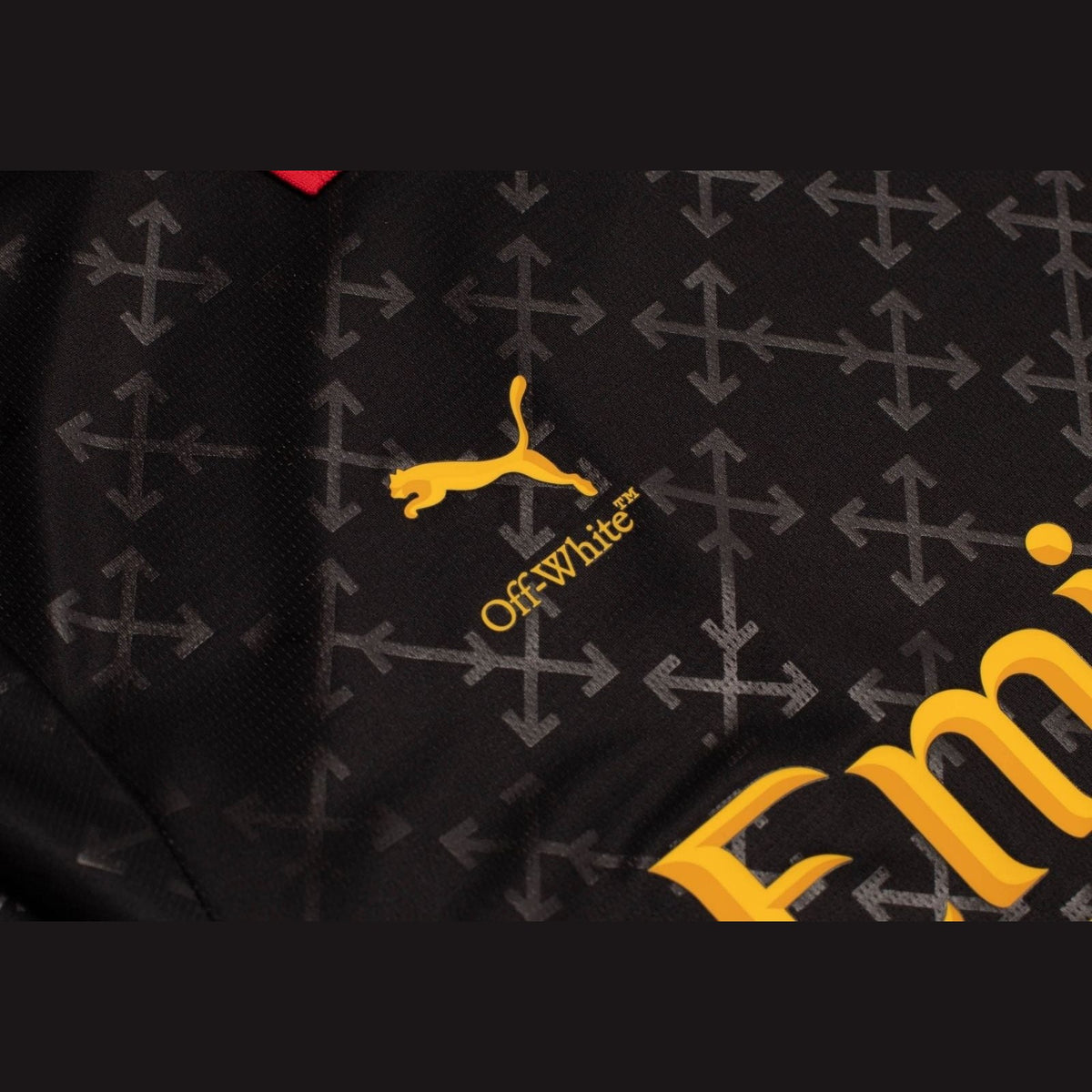 OFF-WHITE x Puma AC Milan Replica Jersey Black