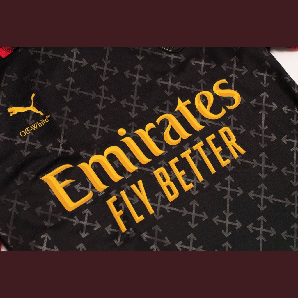 OFF-WHITE x Puma AC Milan Replica Jersey Black