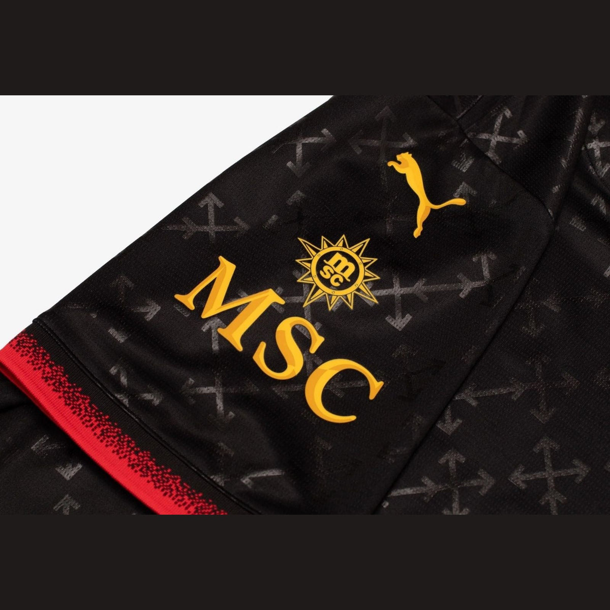 OFF-WHITE x Puma AC Milan Replica Jersey Black