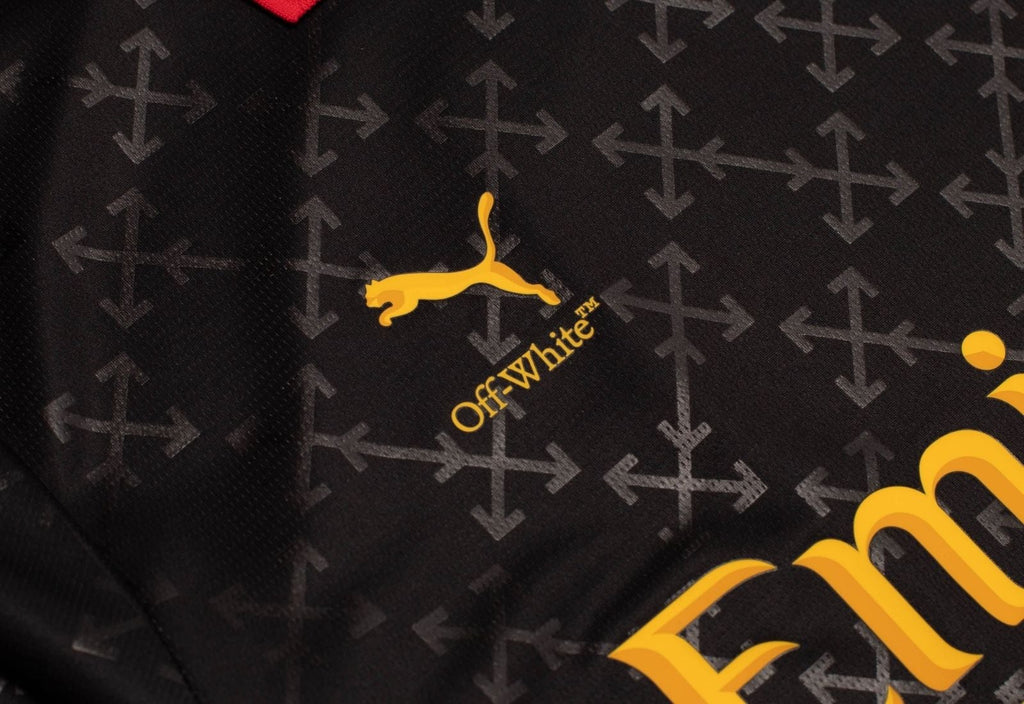 OFF-WHITE x Puma AC Milan Replica Jersey Black