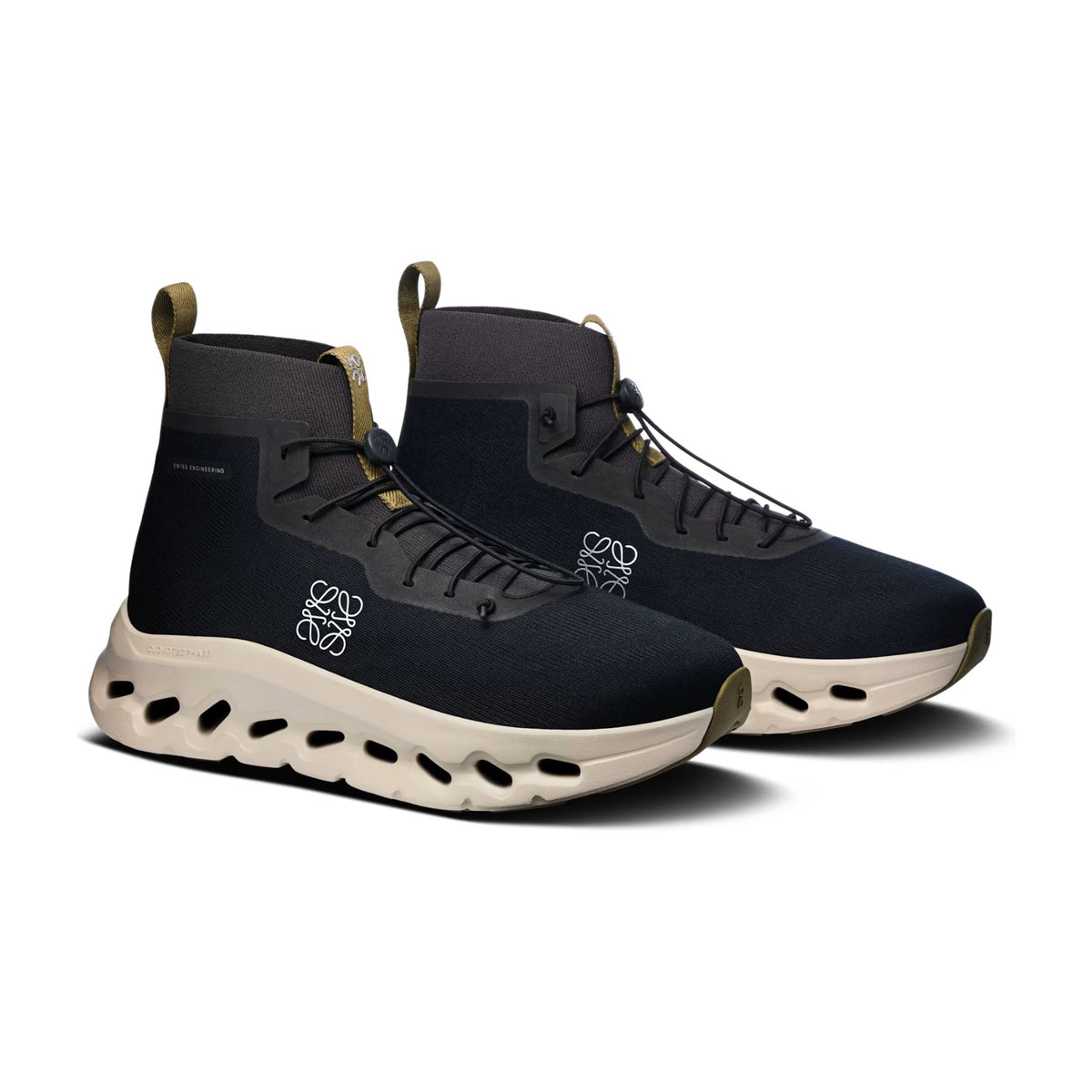 On Running Cloudtilt Hi LOEWE Black Oatmeal Olive