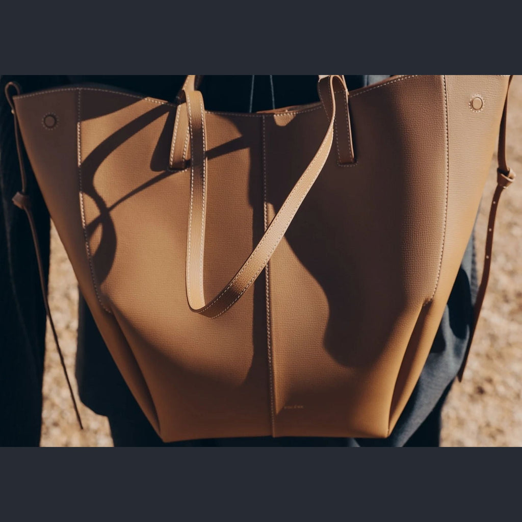 Polène Cyme Tote Edition Textured Camel