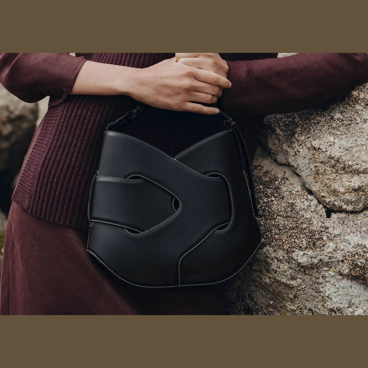 Polène Nodde Hobo Edition Smooth Black