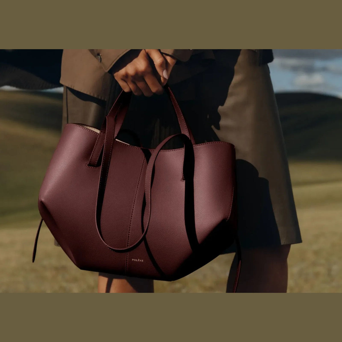 Polène Cyme Mini Edition Textured Black Cherry