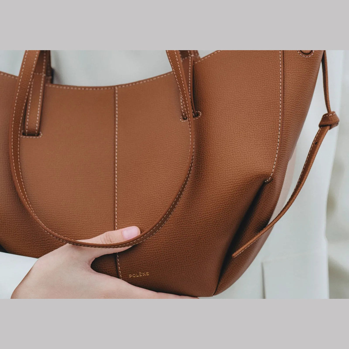 Polène Cyme Mini Edition Textured Camel