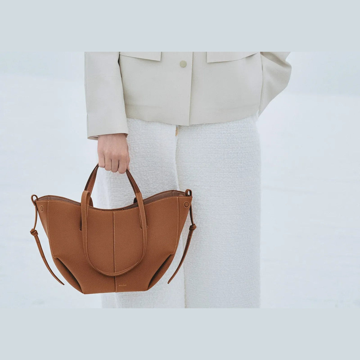 Polène Cyme Mini Edition Textured Camel