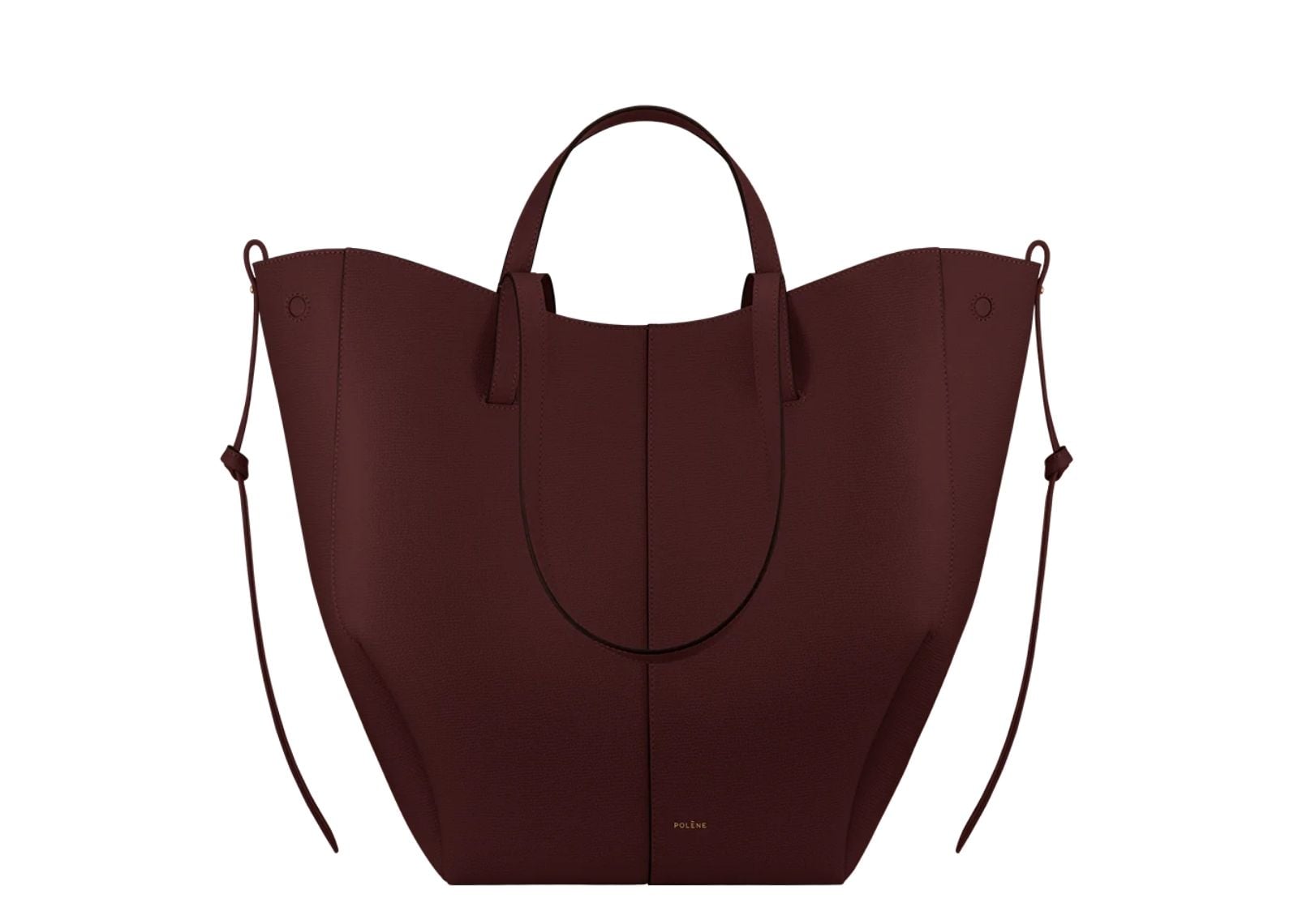 Polène Cyme Tote Edition Textured Black Cherry