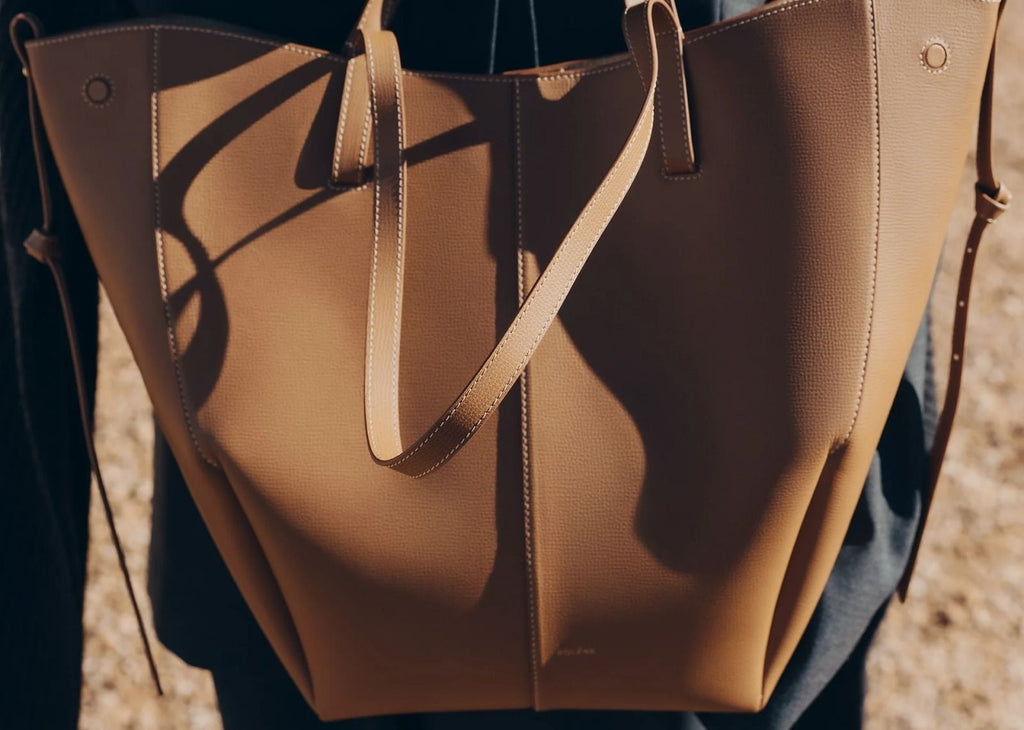 Polène Cyme Tote Edition Textured Camel