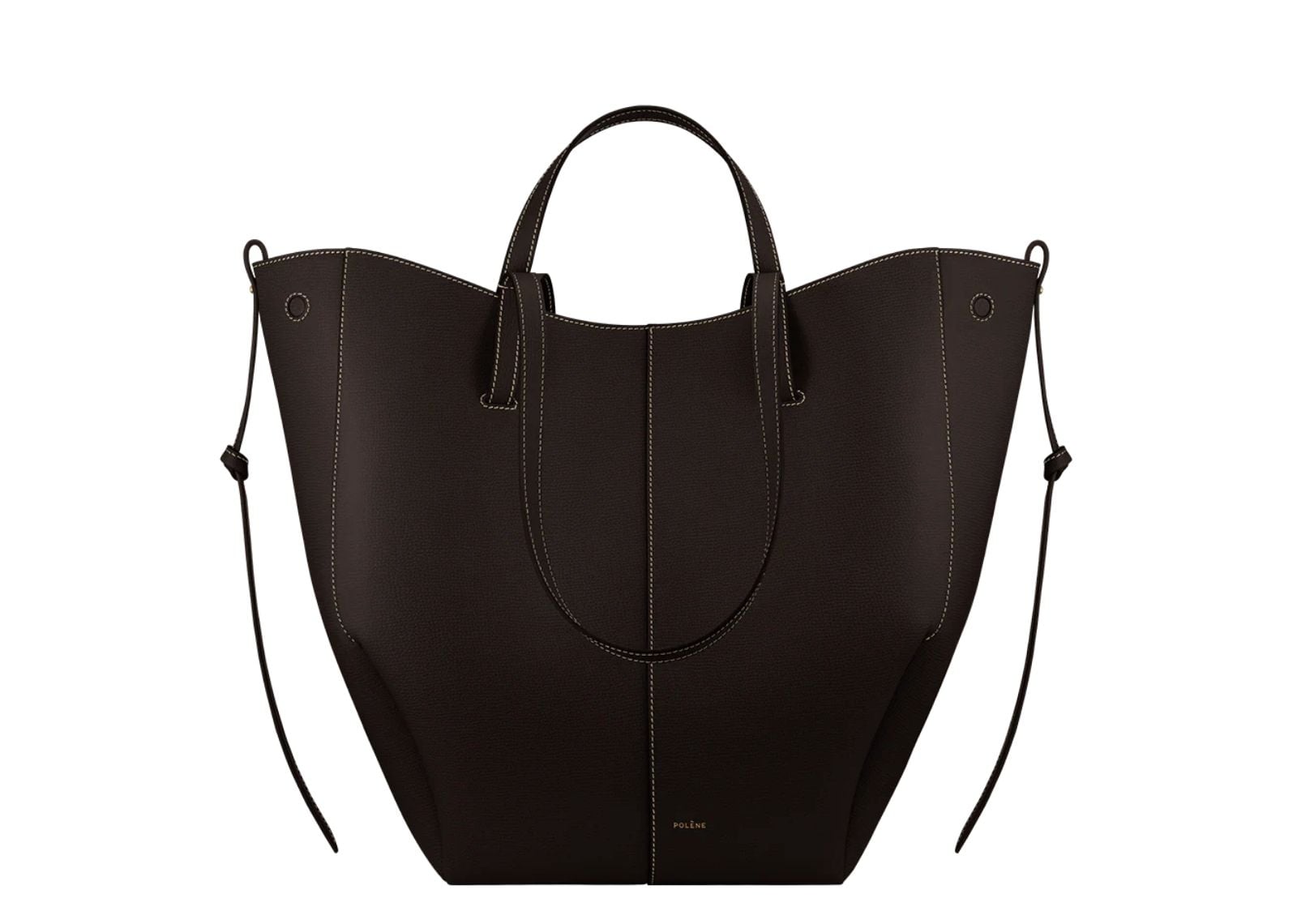 Polène Cyme Tote Edition Textured Ebony