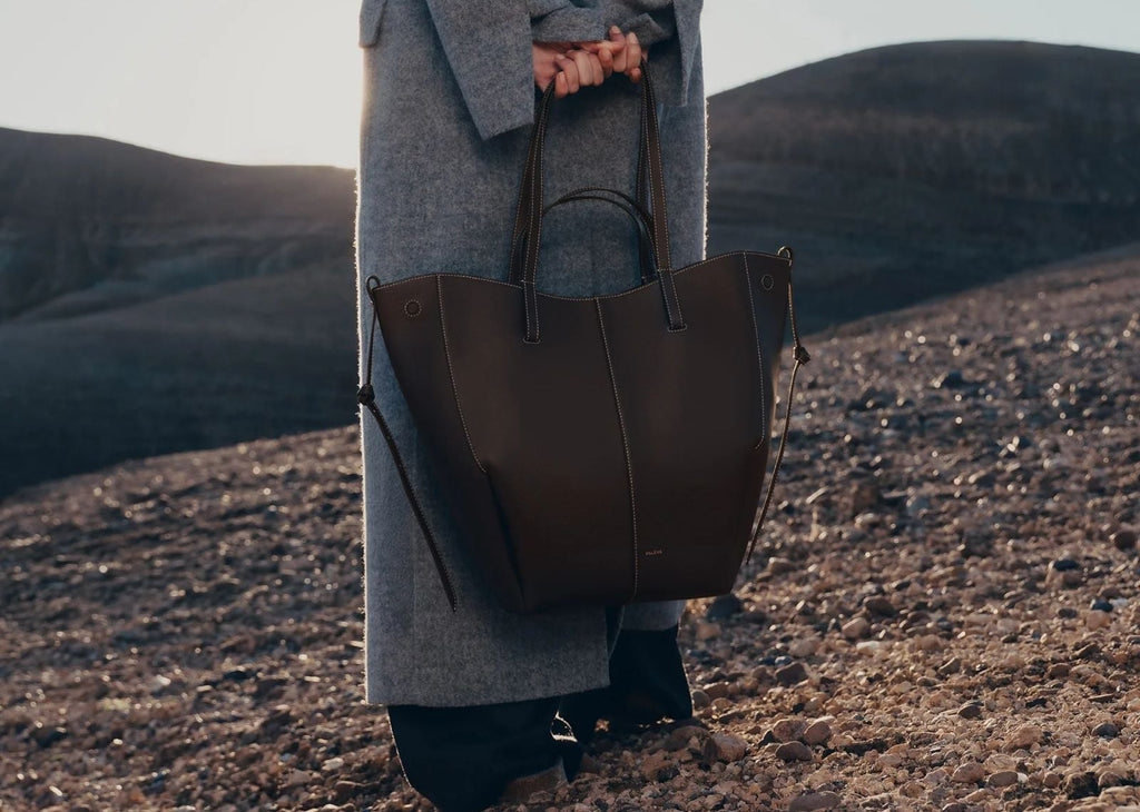 Polène Cyme Tote Edition Textured Ebony