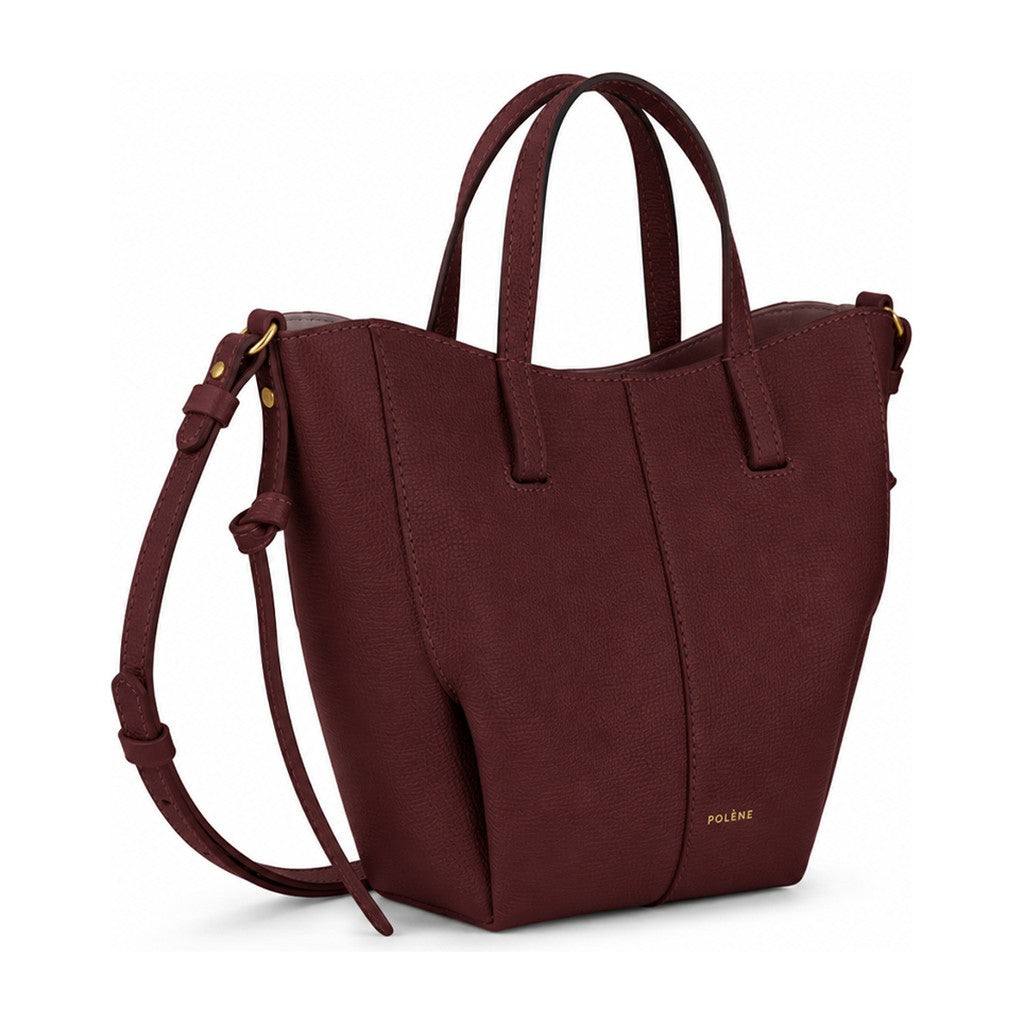 Polène Cyme Tote Nano Edition Textured Black Cherry