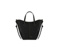 Polène Cyme Tote Nano Edition Textured Black with Ecru Stitching