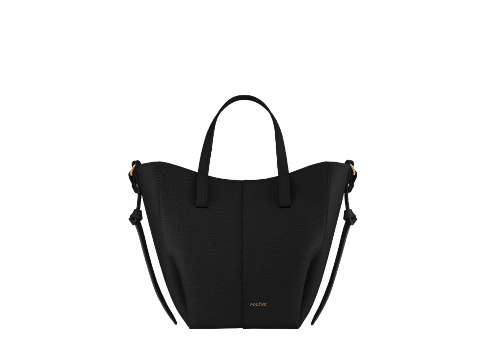 Polène Cyme Tote Nano Edition Textured Black