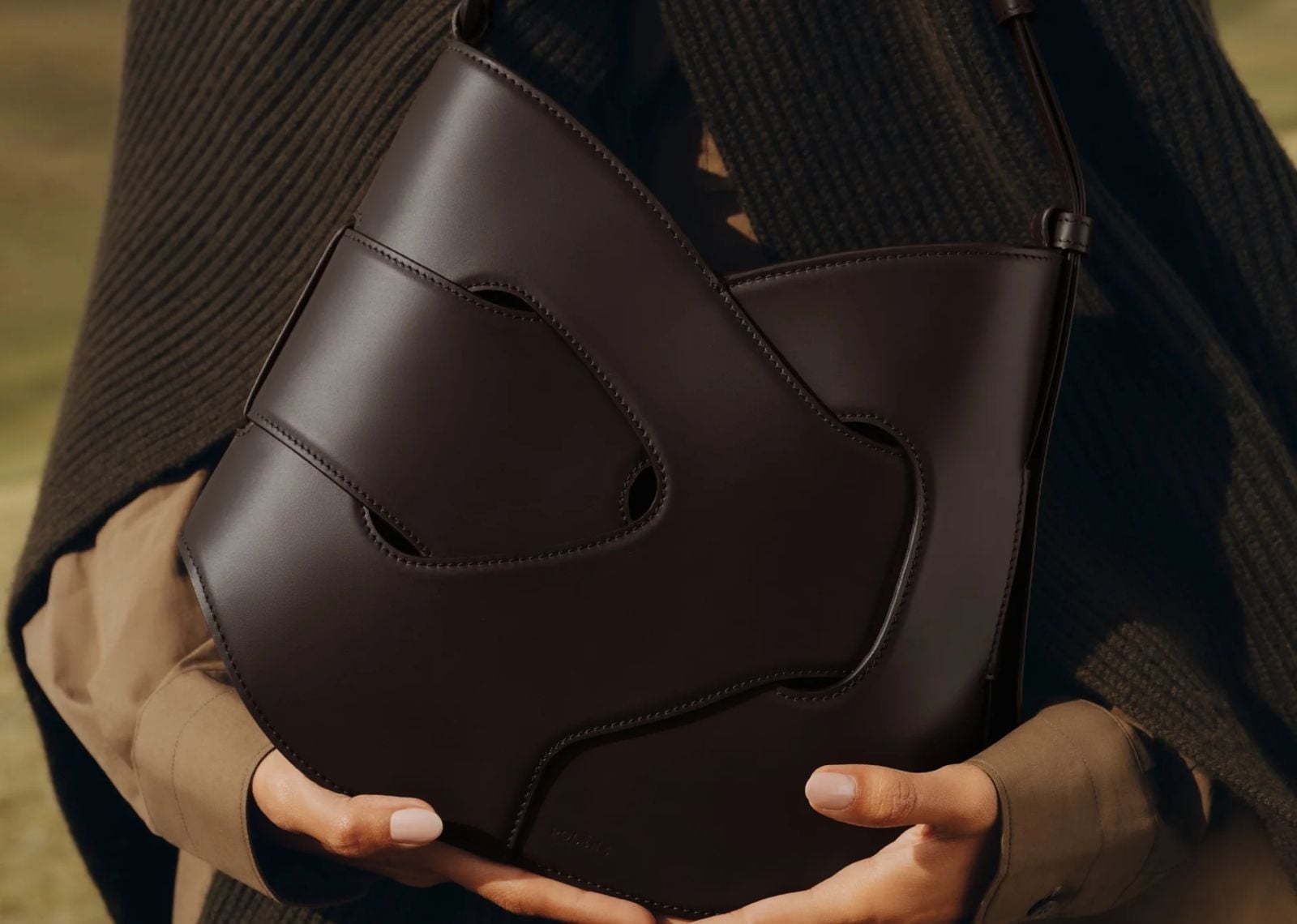 Polène Nodde Hobo Edition Smooth Ebony