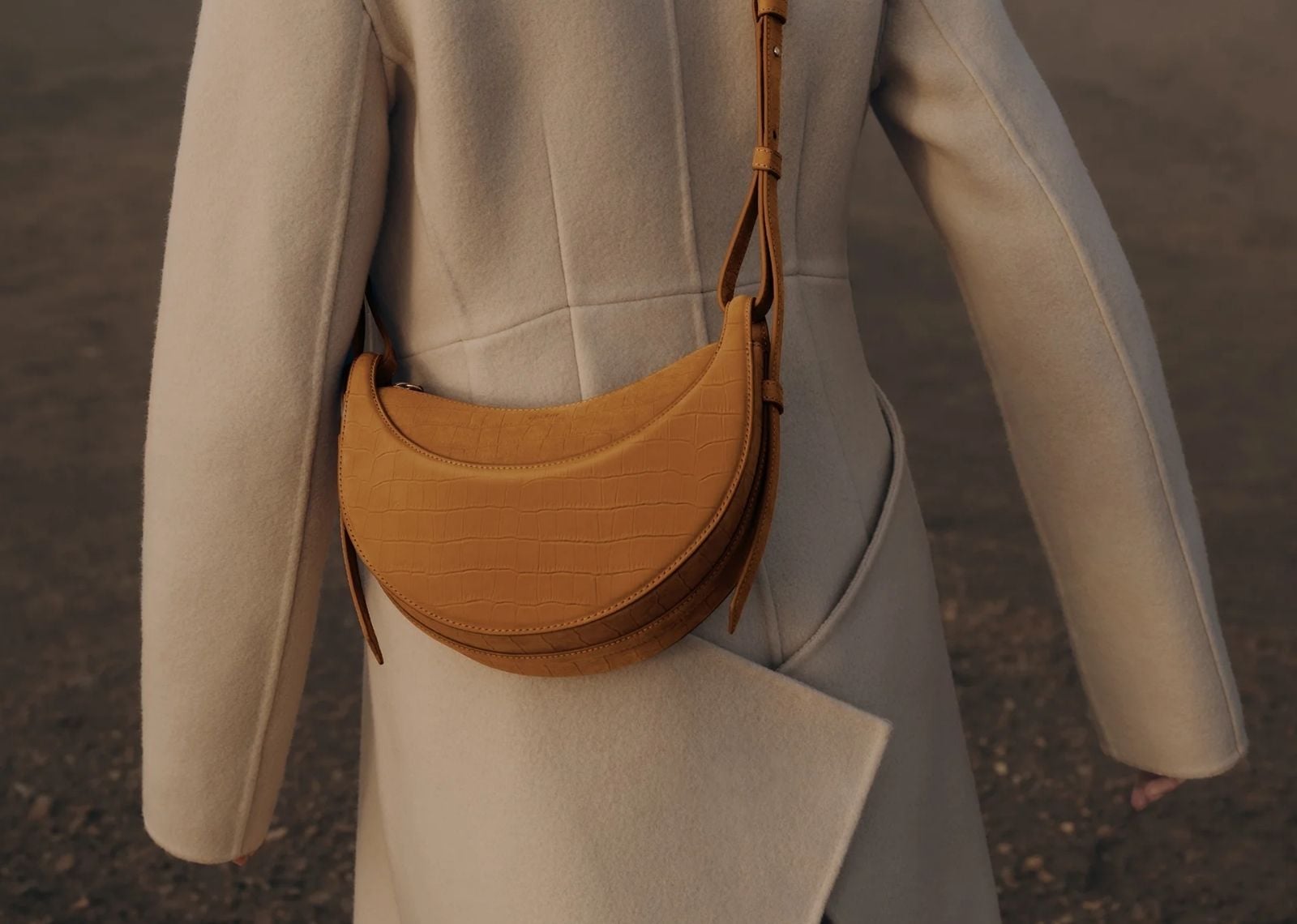 Polène Numéro Dix Edition Crocodile Nubuck Cinnamon