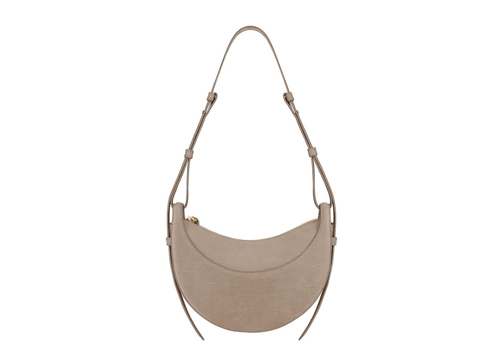 Polène Numéro Dix Edition Crocodile Nubuck Taupe