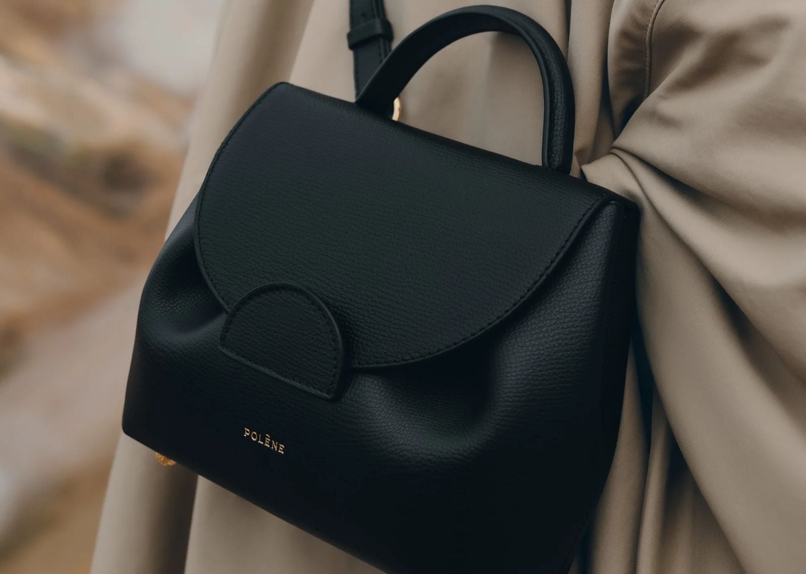 Polène Numéro Un Nano Edition Textured Black